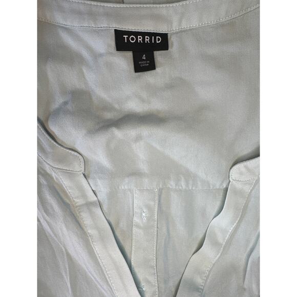 Torrid Women’s Plus Size 4 Sleeveless Blouse Top Pale Green  Soft Lightweight‎ - Picture 6 of 8